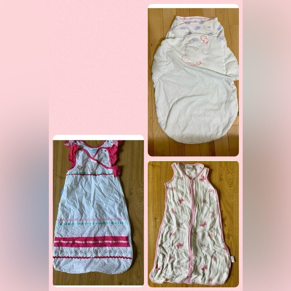 Sleepsack bundle. Variety of sizes  and brands from NB-12m